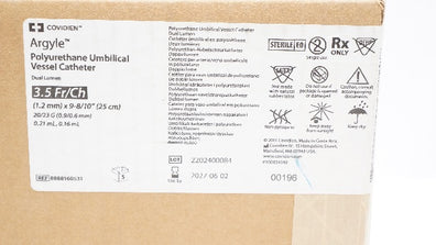 Covidien 8888160531 Polyurethane Umbilical Vessel Cath. 3.5 Fr. - Box of 5